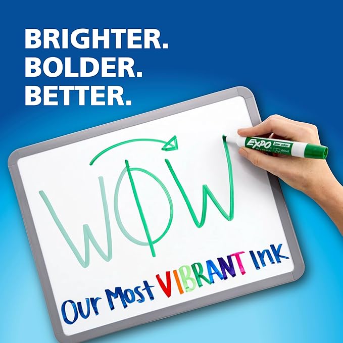 EXPO Dry Erase Markers, Low Odor Ink, Chisel Tip - Image 2