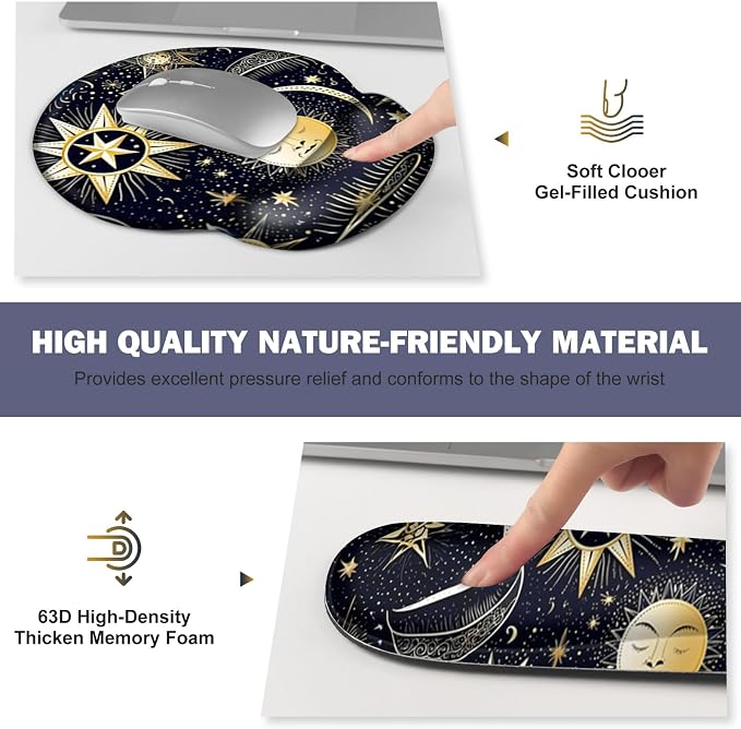Gaming Mouse Pad, Large Desk Mat, Cute Desk Pad Protector, 4in1 XXL Mousepad + - Image 3