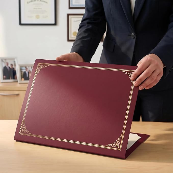 SUNEE Certificate Holders, Diploma Covers Gold Foil Border, - Image 6