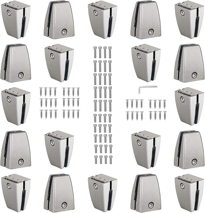 KSWLOR 20 PCS Office Desk Partition Support Bracket, Desk Divider Clamp by KSWLOR