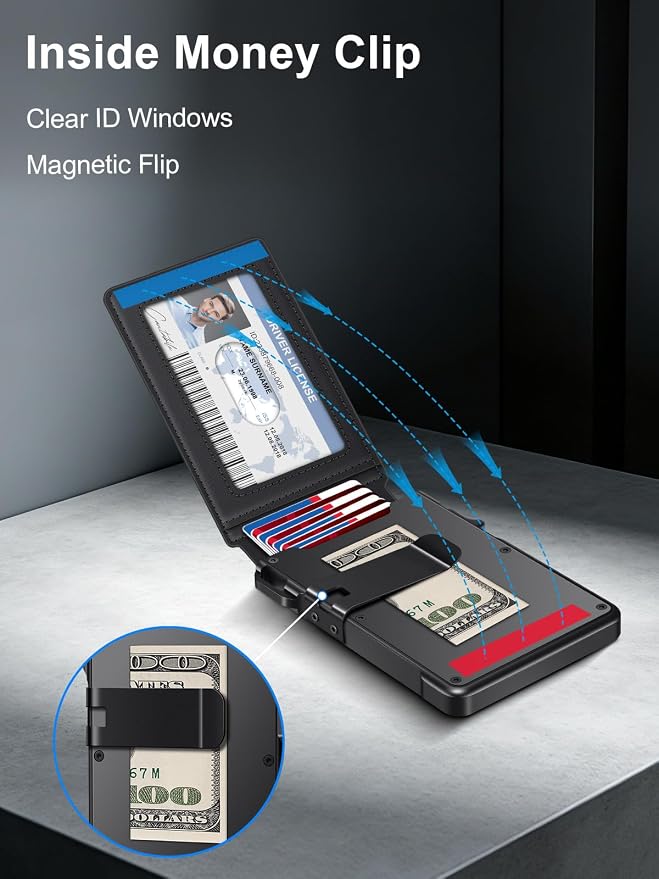 Wallet for Men RFID Blocking Wallet for 10-12 Cards Slim Bifold Minimalist - Image 5