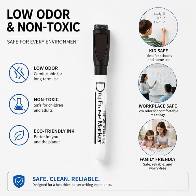 Volcanics Magnetic Black Dry Erase Markers - Image 6