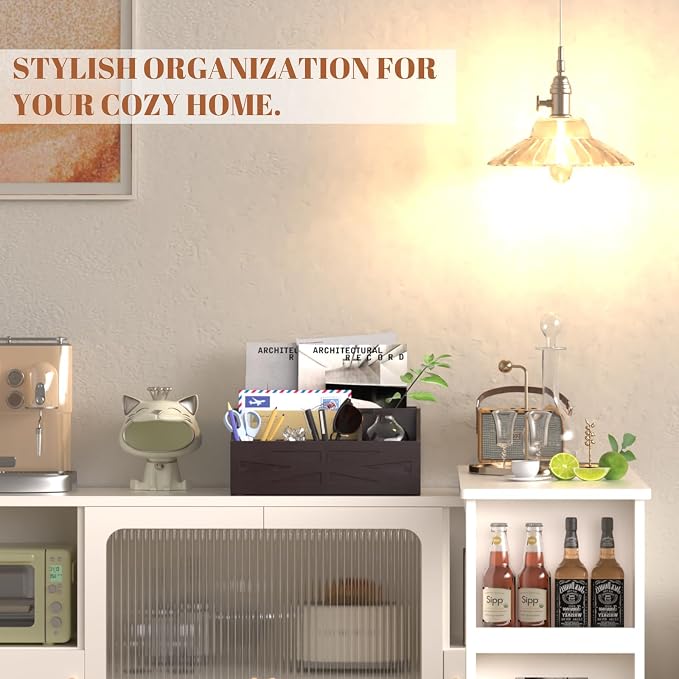 Large Mail Organizer Countertop, Farmhouse Desk and Kitchen Countertop Storage - Image 9
