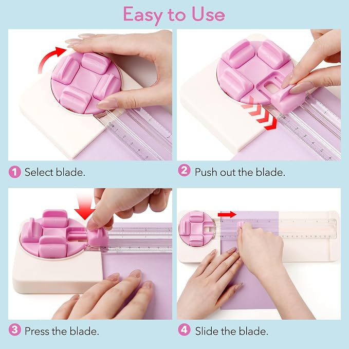4-in-1 Paper Trimmer, 4Style Multi-Function Scrapbooking Tool - Image 5