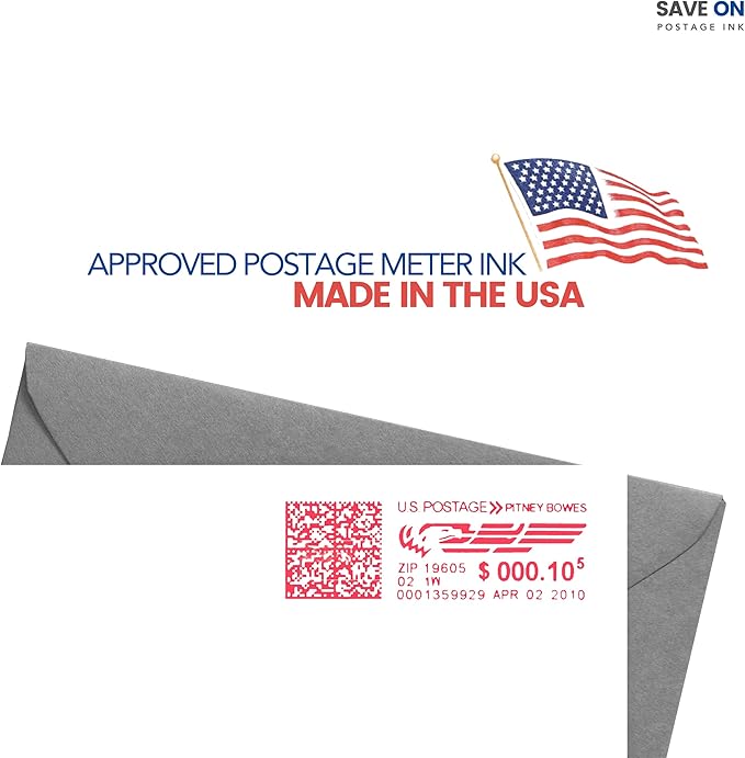 Save On Postage Ink 765-9 Compatible PB 765-9 SendPro MailStation Postage Meter Ink - Compatible PB Postage Meter Ink Cartridge for DM 300c, 400c, 450c and 475c | 2 Pack-DeskLoop Office