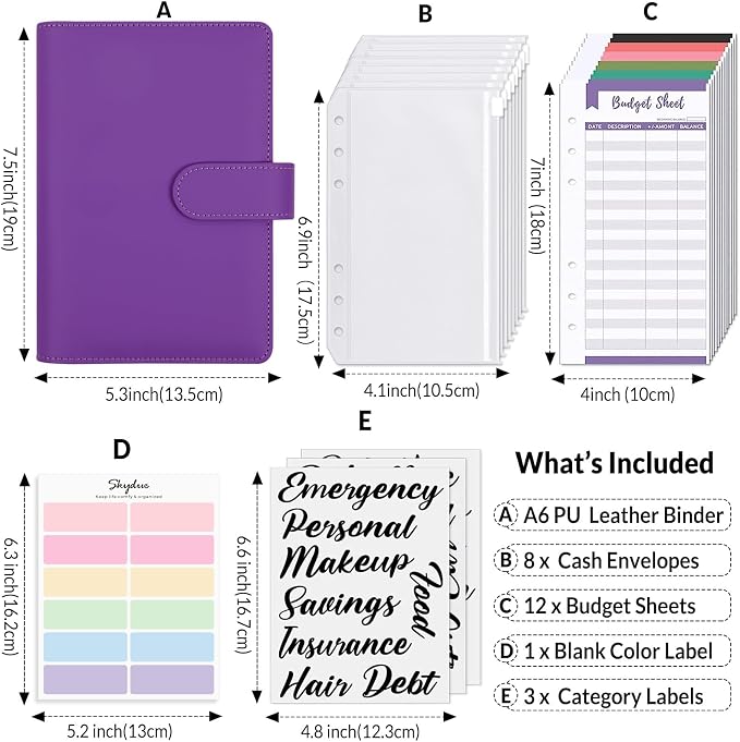 SKYDUE Budget Binder, Money Saving Binder - Image 3