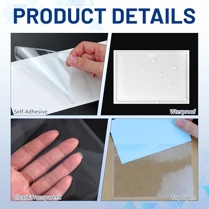 32 Pack Index Card Holder for 3x5 Inch Cards, Plastic Tote Labels for Storage - Image 3
