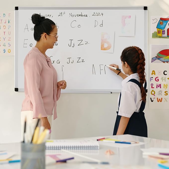 OLIXIS 24" x 48" Magnetic White Board, Dry Erase Board - Image 7