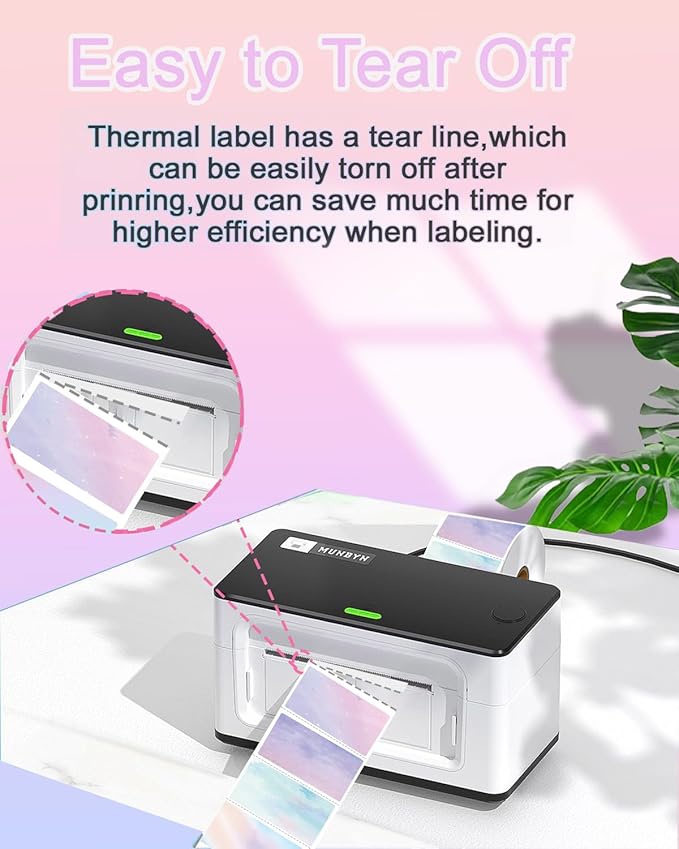 2.25 x 1.25 Thermal Labels - Self-Adhesive Address Shipping Barcode Stickers, Compatible with Rollo & Zebra & MUNBYN, 800 Labels for Printer, Color-DeskLoop Office