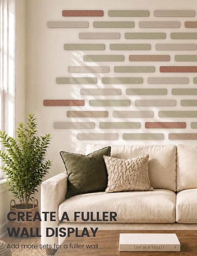 Fluxynara Cork Board Alternative Felt Strip Board 8-Pack 13"x2", Office Pin - Image 7