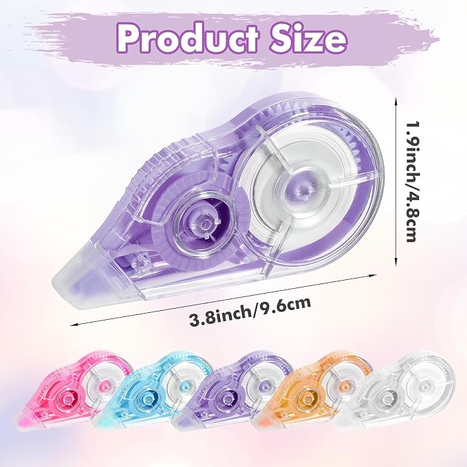 50 Pack White Correction Tape Bulk, 39 Feet Cream Correction Tapes Roller - Image 2