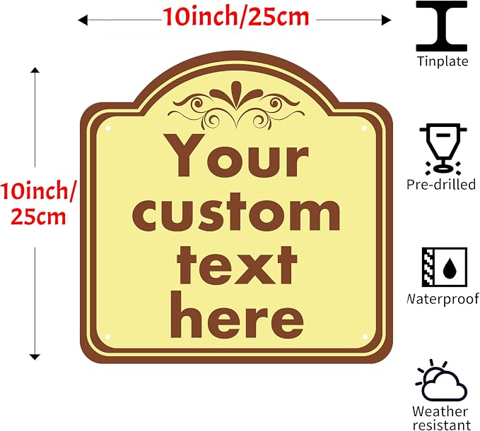 HK SIGNS Custom Weatherproof Sign, 10*10 Inch, Indoor & Outdoor - Image 2