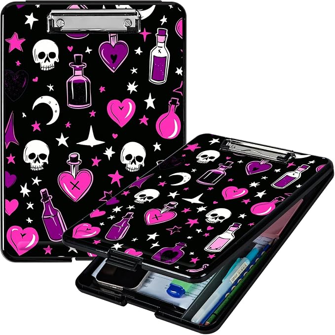 Purple Heart Wishing Bottle Clipboard by Unknown