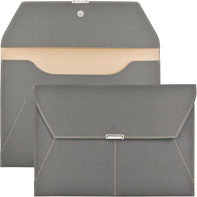 VANRA File Folder Document Holder Organizer Waterproof Portfolio Leather Folder - Image 7
