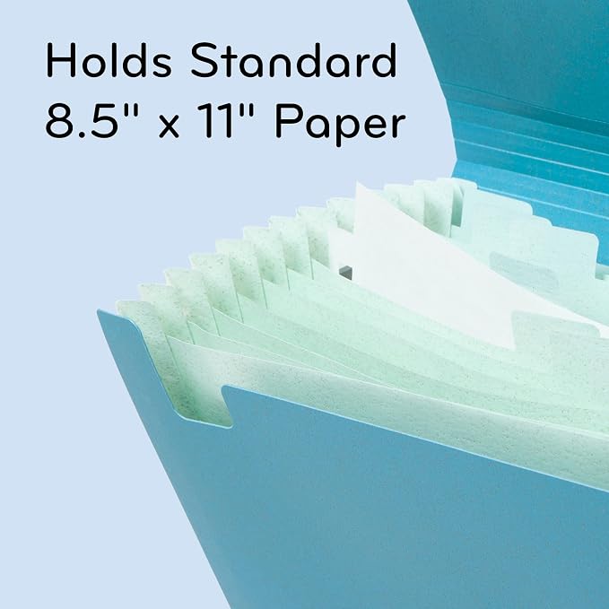 U Brands 13-Pocket Accordion File Organizer, Letter Size, Expandable File - Image 3