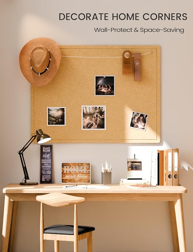 Fluxynara Large Bulletin Board, 47.2" x 35.4" Cork Board Alternative - Image 4