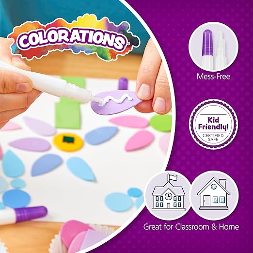 Colorations Tacky Glue Pens Classroom Supplies for Arts and Crafts Projects (Pack of 24), Quick Dry, Bulk Classroom Glue-DeskLoop Office