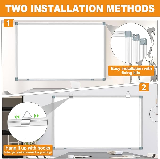 H-Qprobd Large White Board Dry Erase Board for Wall 72"X40" Magnetic Whiteboard with Long Pen Tray, Presentation Dry Erase Boards for Office, Classroom, School, Home-DeskLoop Office