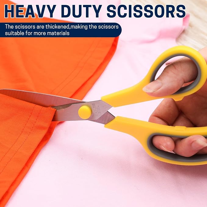BURVAGY 8" 20 Pack All Purpose Heavy Duty Scissors- Comfort-Grip Sharp Scissors - Image 6