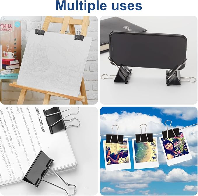 150 PCS Binder Clips Assorted Sizes, Extra Large Medium Small Mini and Micro - Image 7
