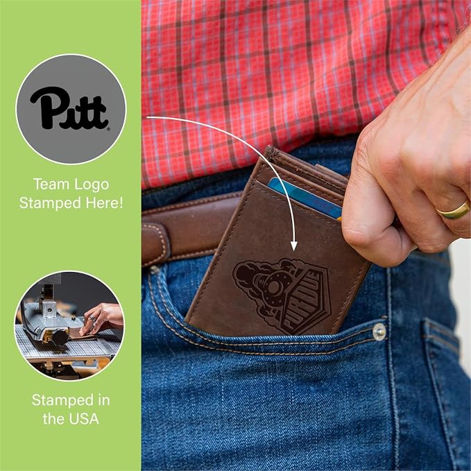Team Sports America NCAA University of Pittsburgh Front Pocket Slim Wallet - Image 4