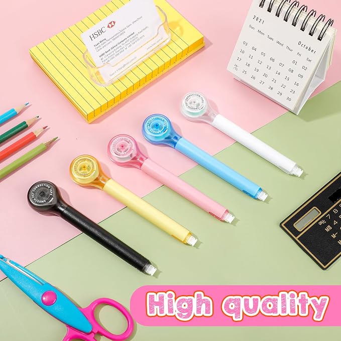 Gersoniel 50 Pack Correction Tape Pen Correctional Ink Tape Push Pull Protective - Image 3
