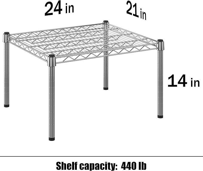 Regal Altair 21" Deep x 24" Wide x 14" Height Wire Shelving Kit | 1-Tier | NSF - Image 3