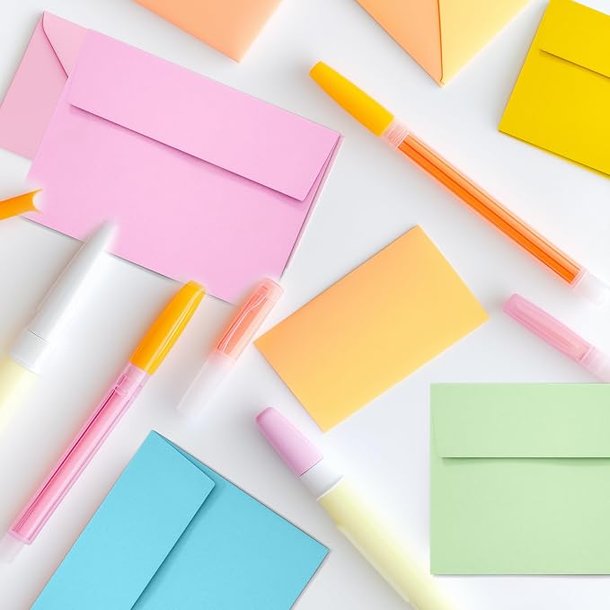 Slapaflife 50 pack 4x6 envelopes, 4x6 colored envelopes - Image 5