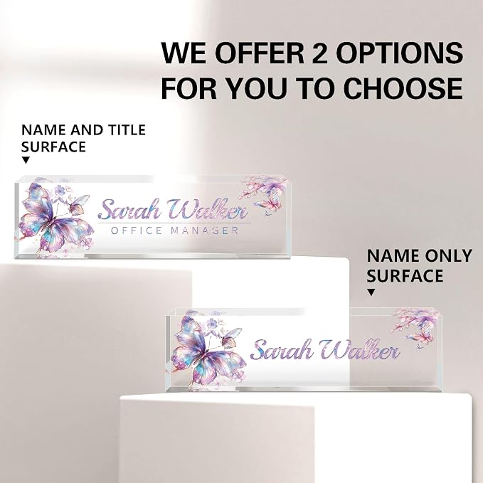 Name Plate for Desk, Desk Name Plate Personalized, Office Decor for Women Men - Image 2