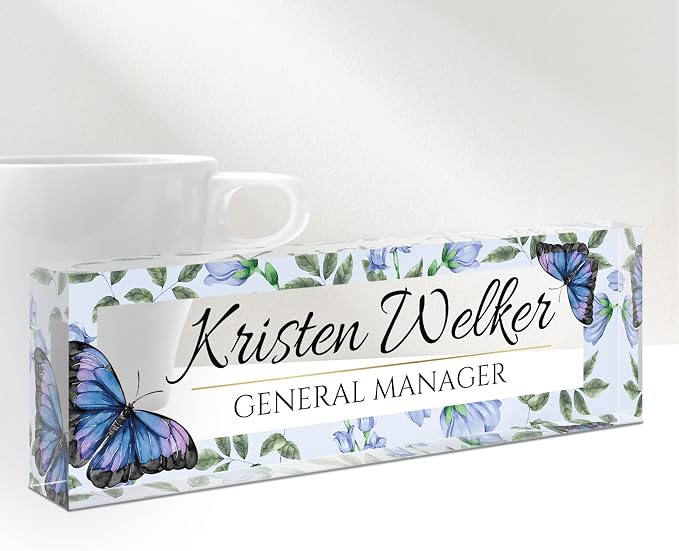 Personalized Office Name Plate for Desk by Gowelly