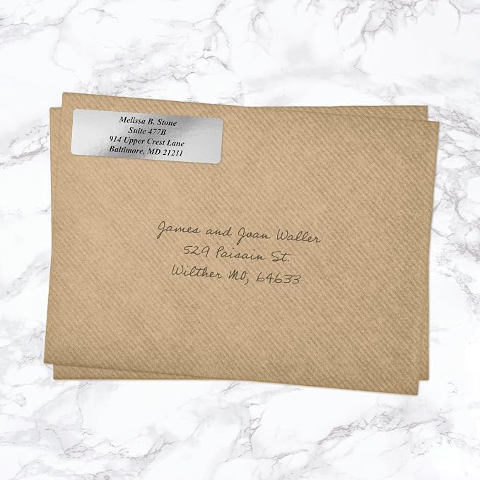 Silver Foil Personalized Return Address Labels - Image 4