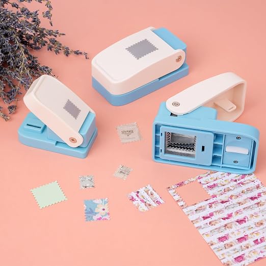 3 Pcs Stamp Punch, 1x0.8inch/0.6x0.5inch Mini Rectangle Postage Stamps Punches - Image 3