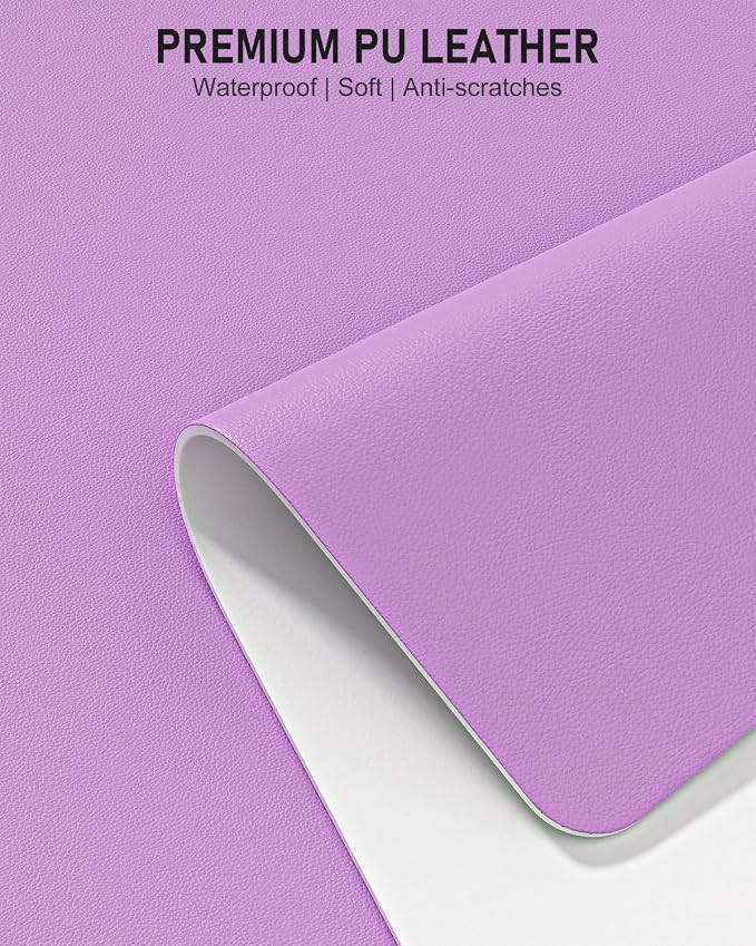 Desk Pad, 35.5" x 17" PU Leather Non-Slip Desk Mat Large Mouse Pad - Image 3