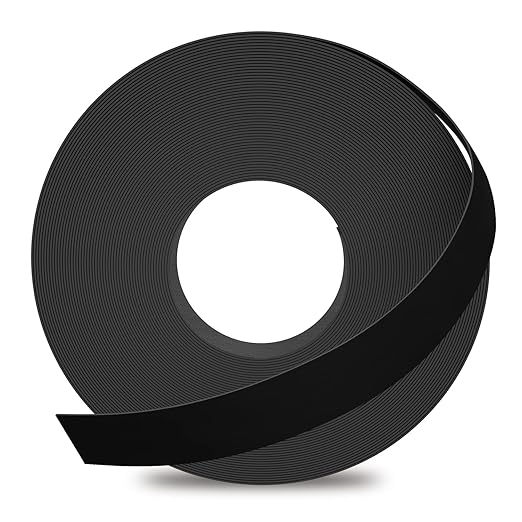 GSCIT Club Black Edge Banding, 1 inch x 50ft Melamine Edge Banding with Hot Melt Adhesive Preglued Cabinet Edge Banding Flexible Black Veneer Edging-DeskLoop Office