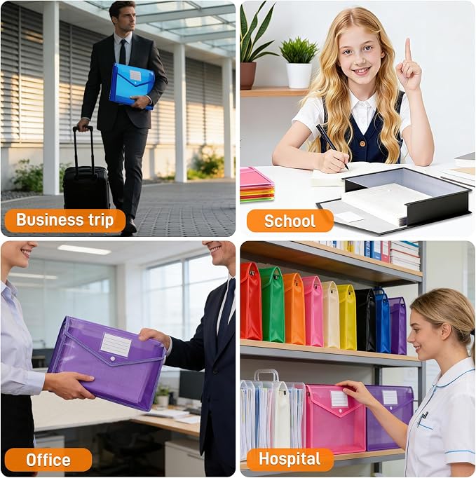 Plastic Expanding File Folder, Transparent Envelopes - Image 8