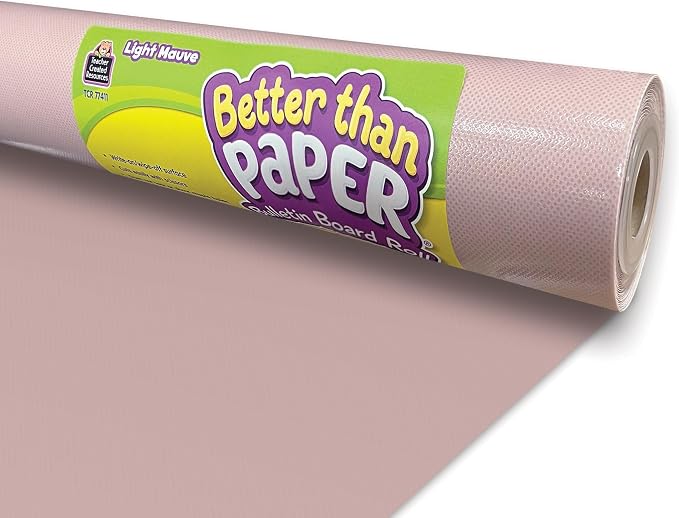 Teacher Created Resources Light Mauve Better Than Paper Bulletin Board Roll by TeacherCreatedResourcesOS