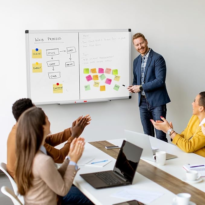 OLIXIS 24" x 48" Magnetic White Board, Dry Erase Board - Image 6