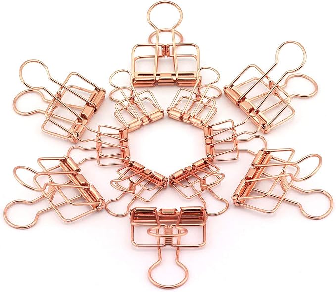 40-Pack Multi-purpose Metal Wire Binder Clip Set, by RuiLing