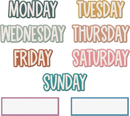 Ireer 9 Pcs Days of the Week Magnets Colorful Magnetic Week Labels by Ireer
