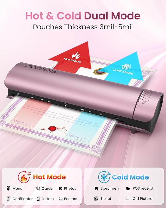Laminator Machine Thermal Laminating Machine with Sheets 11x17 Personal Laminator for Teachers, 13 Inch Lamination Machine 60S Warm Up Office Presentation laminators, A3 Portable Paper Laminate Kit-DeskLoop Office