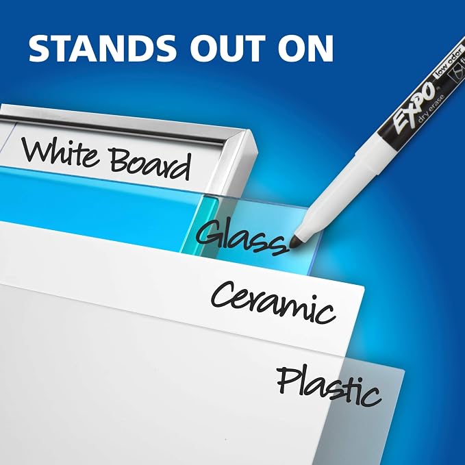 EXPO Dry Erase Markers, Low Odor Ink, Fine Tip, Office Supplies - Image 8