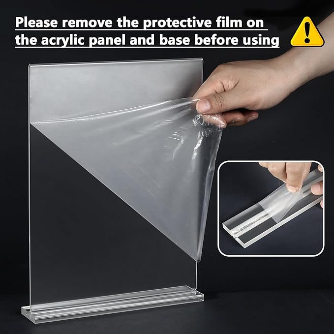 MaxGear Acrylic Sign Holder 8.5 x 11 Double Sided Display Stand, 18 Pack | - Image 2
