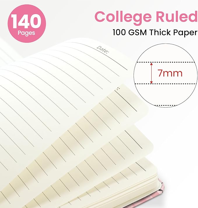 ZOTIA Lined Spiral Journal for Women, A5 Pretty Hardcover Notebook for Work - Image 2