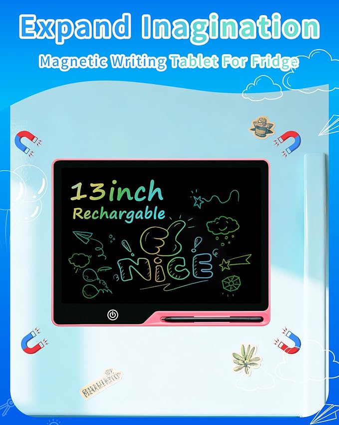 Magnetic LCD Writing Tablet for Fridge, 13 Inch Writing Tablet for Kids - Image 2