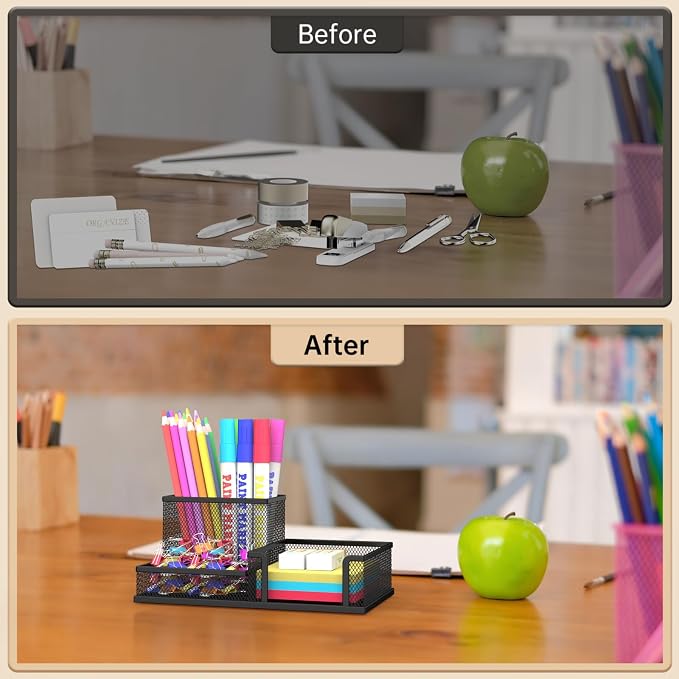SUPEASY Pen Holder Desk Organizer, Office Supplies Pencil Holder - Image 6