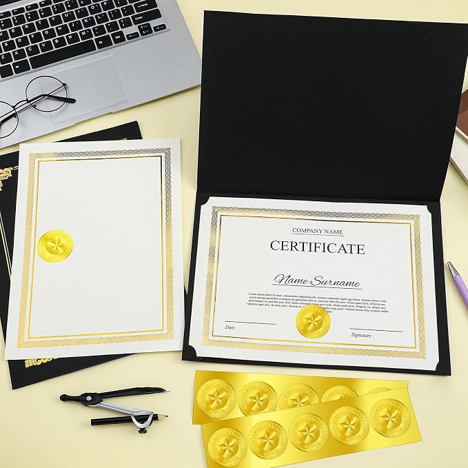 150 Pcs Certificate Kit Include 50 Certificates Holders 50 Certificate Paper 50 - Image 7