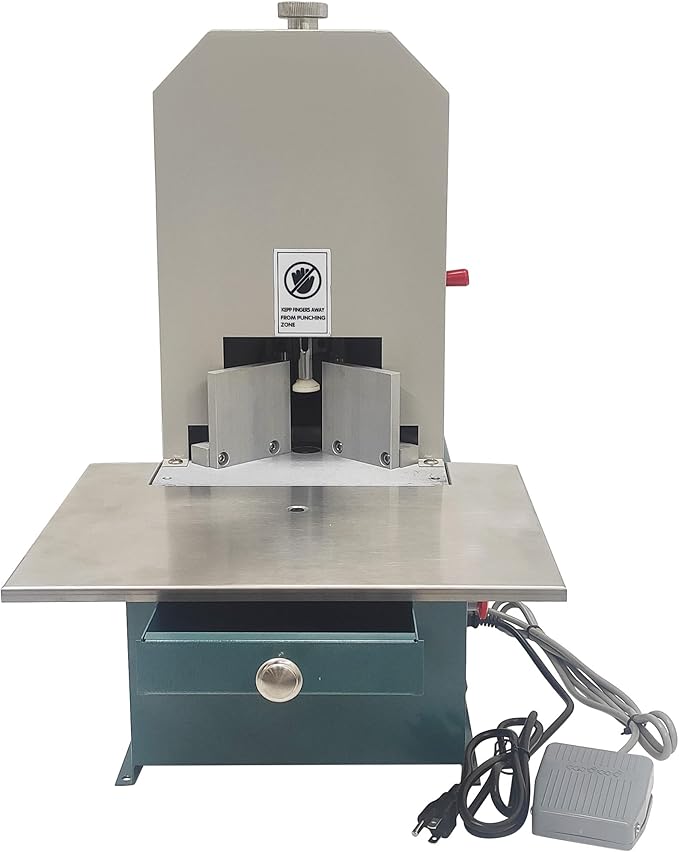 Electric Corner Rounder Desktop Paper Corner Rounding Cutter with Paper Drawer Foot Pedal Switch Semi-Automatic Book Fillet Cutter Machine Cutting Angle R3-R10 7PCS Cutting Dies 110V-DeskLoop Office