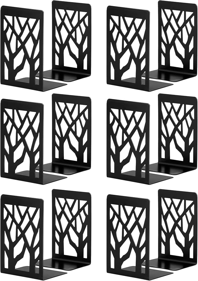 Metal Bookends Black 6 Pair by INN%C3%94PLUS