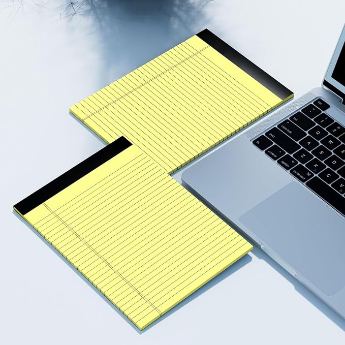 Legal Pads 8.5 x 11 Wide Ruled Notepads 20 Pack 30 Sheets Perforated - Image 4