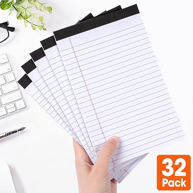 YesBes 32 Pack Note Pads Bulk, Small Legal Pads 5" x 8" Narrow Ruled Lined - Image 5